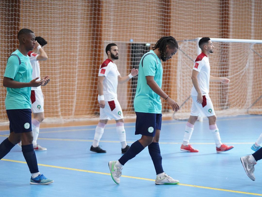 Les Cœlacanthes des Comores Futsal en amical contre le Maroc - Arab Futsal Cup