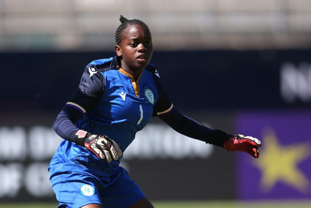 La jeune gardienne de but Aïcha Saïd avec les Comores à la Cosafa Women's Cup 2022