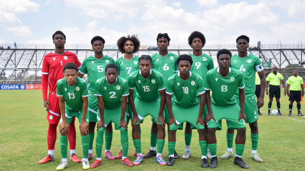 Le XI des Comores U17 face au Zimbabwe le 15 septembre au Ngoni Mwos Stadium. ©️ Nokwanda Zondi/BackpagePix